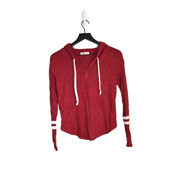 ⭐️ Hollister Heather Red Hooded Pullover Size XS - Picture 1 of 5